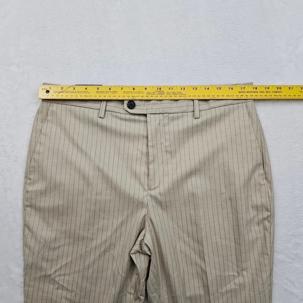 Banana Republic Suit Mens 38S 34x28 Beige Pinstripe Tailored Fit 2pc Wedding NEW